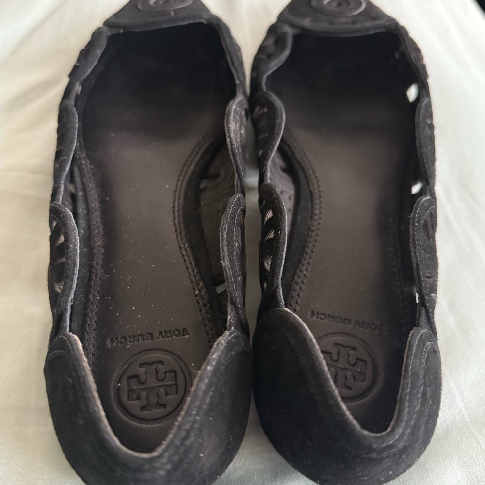 Brand New Black Suede Tory Burch Women's Flats 9.5 - Picture 8 of 10